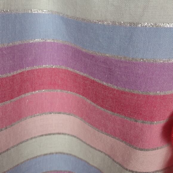 J Crew Peasant top in metallic pastel stripe Size Large - Picture 12 of 13